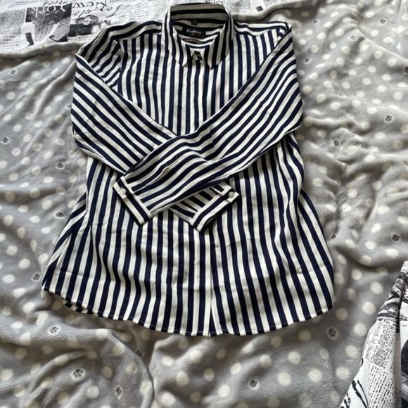 Girlish Blouse in Blue/White Stripe main image 1